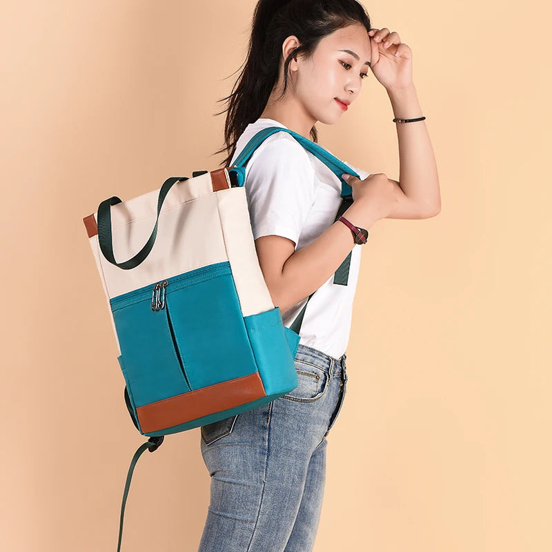 Oxford Élégance™ – Grand Sac à Dos Femme Imperméable 30L | Sac Scolaire Tendance, Voyage & Ordinateur