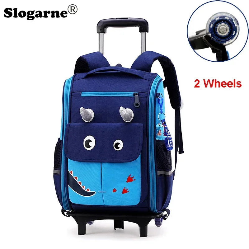 Cartable Trolley Garçon – Sac Scolaire à Roulettes Résistant, Confortable et Stylé pour École Primaire