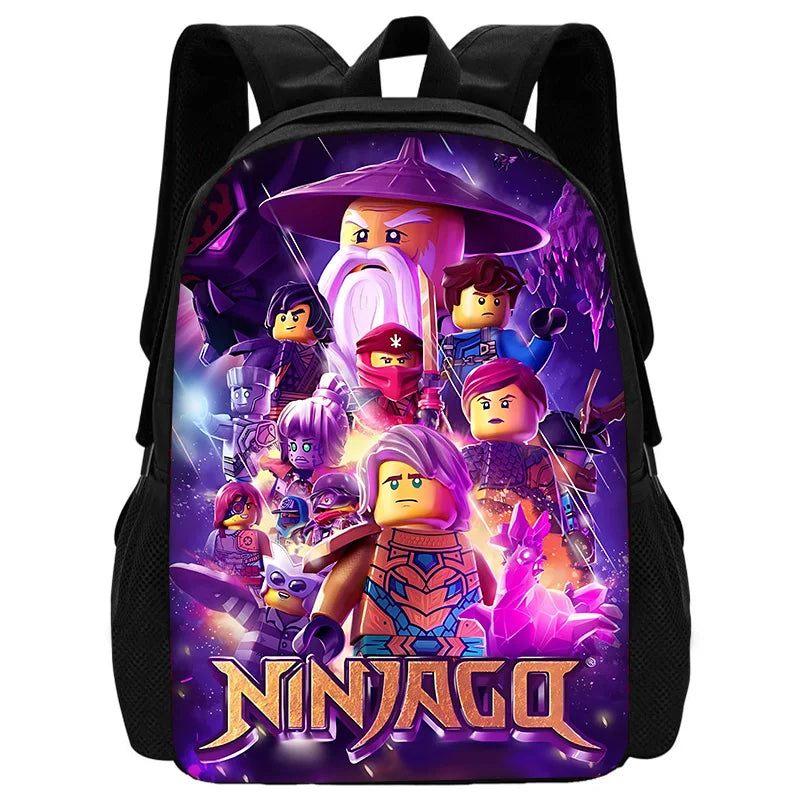 🎒 Sac à Dos Ninjago Enfant – Cartable Scolaire Seul ou Set avec Trousse et Sac Repas