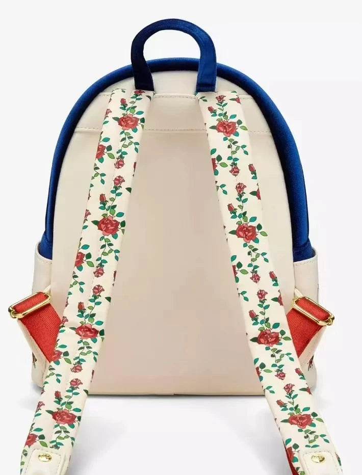 🌹 Sac à Dos Loungefly Disney La Belle et la Bête – Mini Backpack Belle Rainy Day Collection