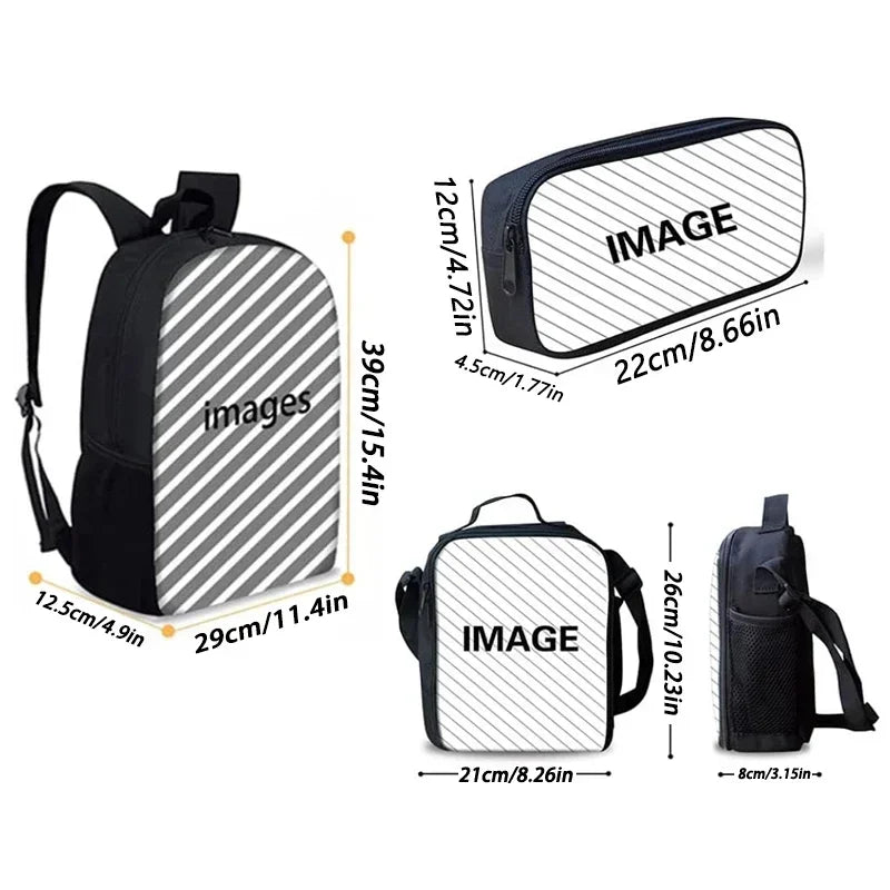 🎒 Sac à Dos Ninjago Enfant – Cartable Scolaire Seul ou Set avec Trousse et Sac Repas