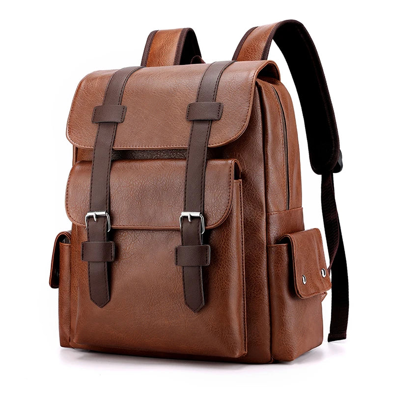 🎒 Sac à Dos Homme Cuir PU – Sac Ordinateur Portable Grande Capacité pour Bureau, Travail et Études | Urban™
