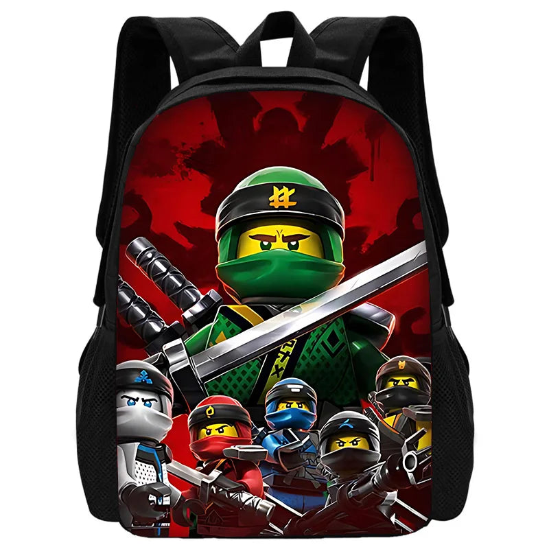 🎒 Sac à Dos Ninjago Enfant – Cartable Scolaire Seul ou Set avec Trousse et Sac Repas