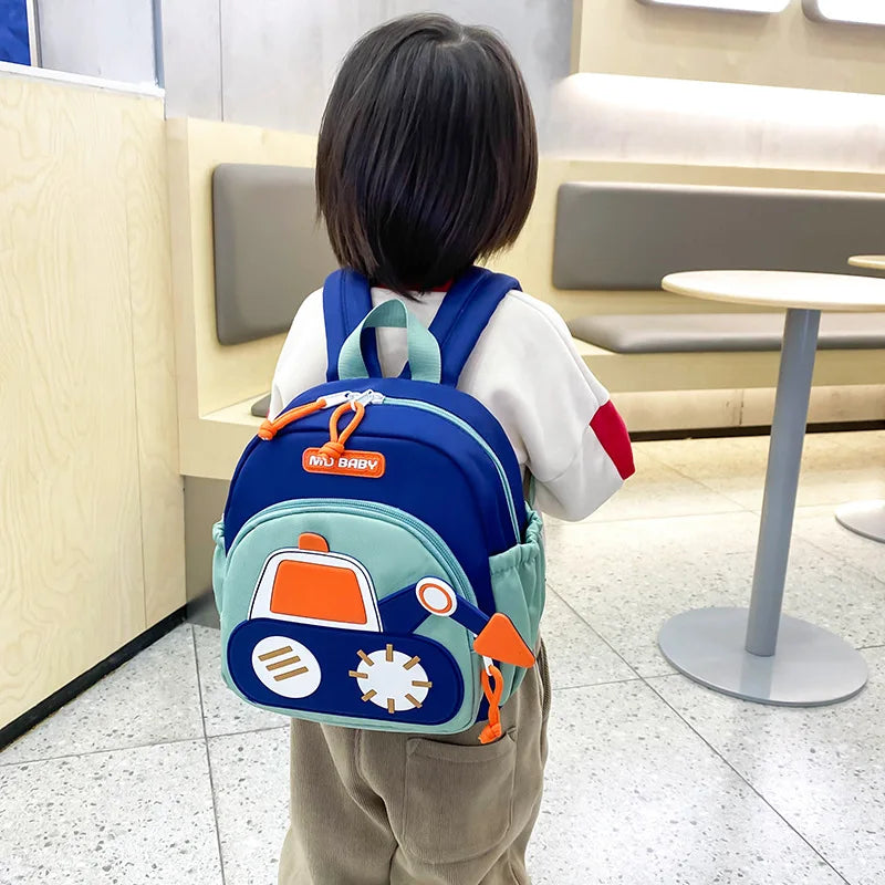 🚧 Sac à Dos Maternelle Camion de Chantier – Petit Sac Enfant 3 à 6 Ans