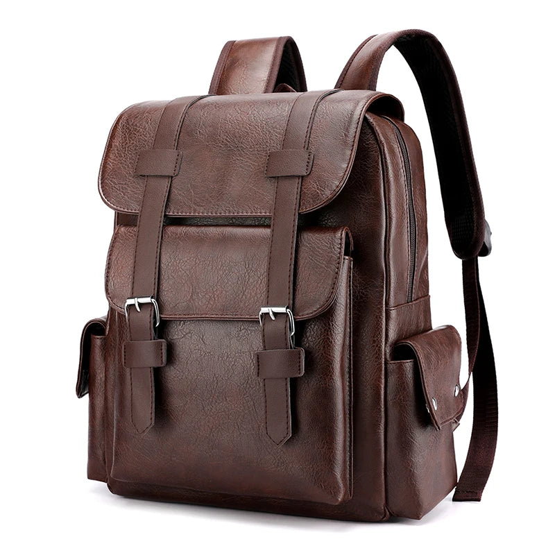 🎒 Sac à Dos Homme Cuir PU – Sac Ordinateur Portable Grande Capacité pour Bureau, Travail et Études | Urban™