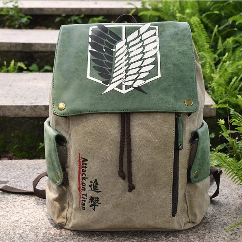🎒 Sac à Dos Manga – One Piece, Naruto et Attaque des Titans | Sac Anime Vintage Unisexe