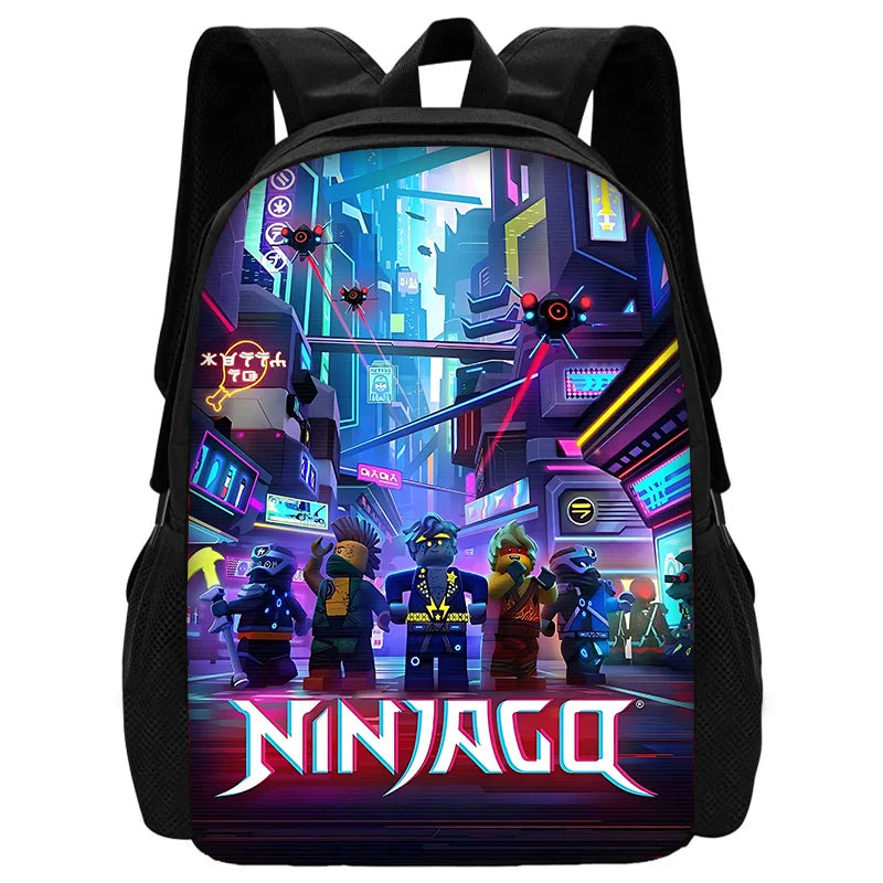 🎒 Sac à Dos Ninjago Enfant – Cartable Scolaire Seul ou Set avec Trousse et Sac Repas