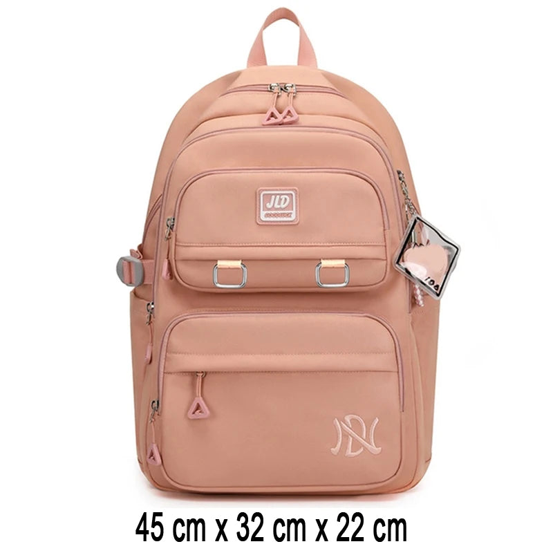🎒Sac à Dos Fille Collège et Primaire – Cartable Scolaire Grande Capacité Rose | Bella™