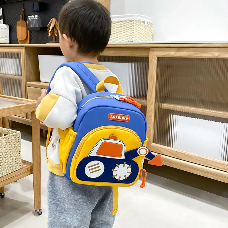 🚧 Sac à Dos Maternelle Camion de Chantier – Petit Sac Enfant 3 à 6 Ans