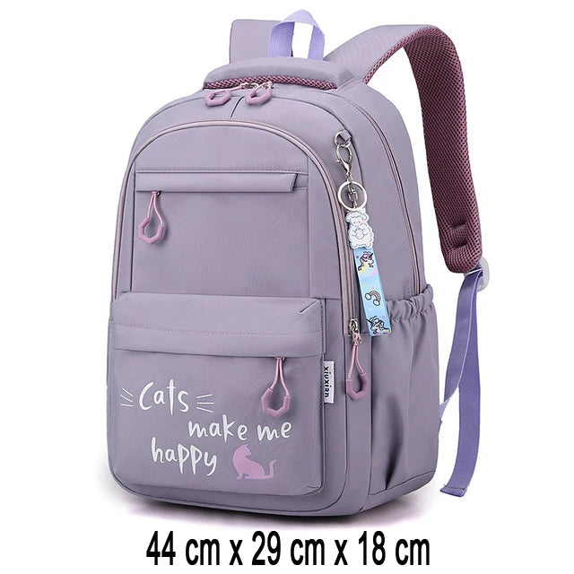 🎒Sac à Dos Fille Collège et Primaire – Cartable Scolaire Grande Capacité Rose | Bella™