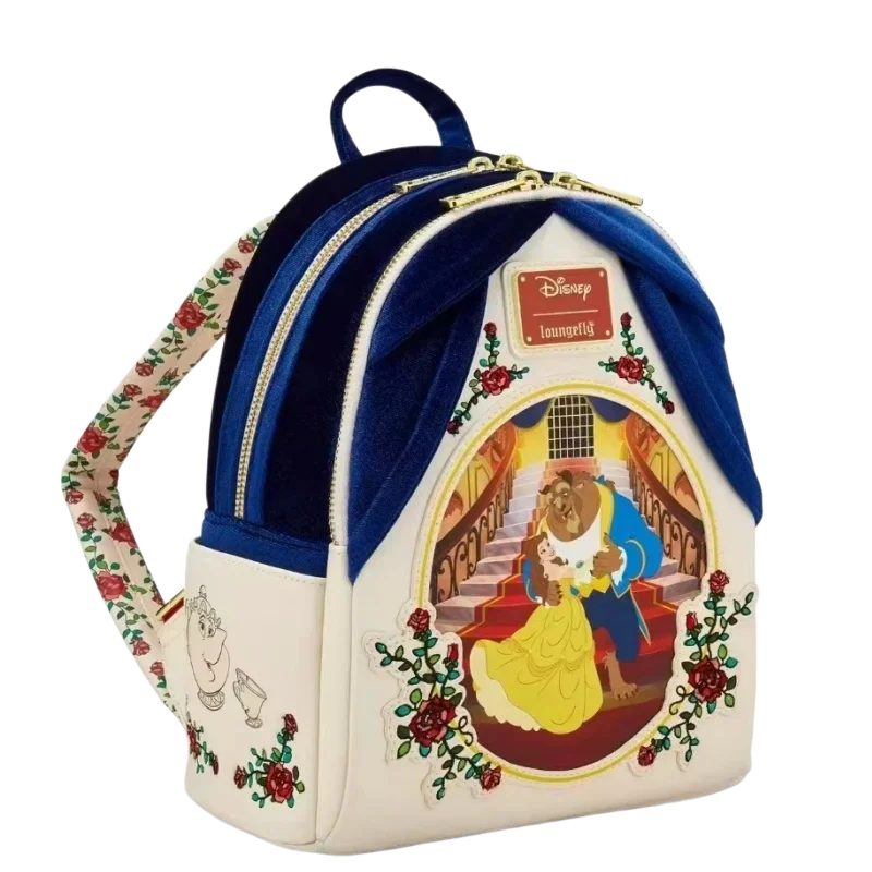 🌹 Sac à Dos Loungefly Disney La Belle et la Bête – Mini Backpack Belle Rainy Day Collection