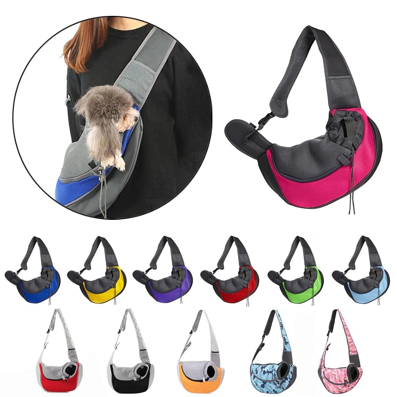 Sac bandoulière de transport pour chien
