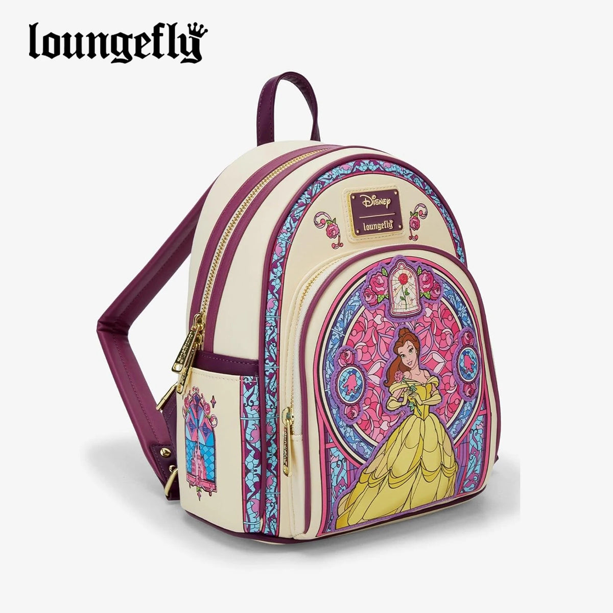  Sac à Dos Loungefly Disney Belle – La Belle et la Bête Édition Vitrail