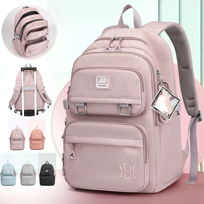 🎒Sac à Dos Fille Collège et Primaire – Cartable Scolaire Grande Capacité Rose | Bella™