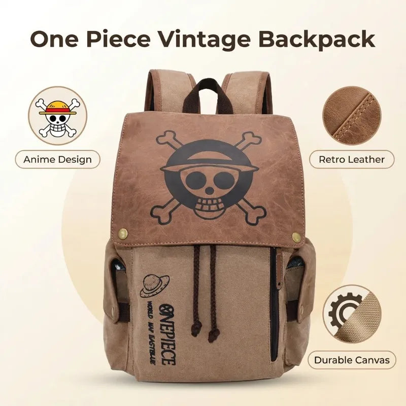 🎒 Sac à Dos Manga – One Piece, Naruto et Attaque des Titans | Sac Anime Vintage Unisexe