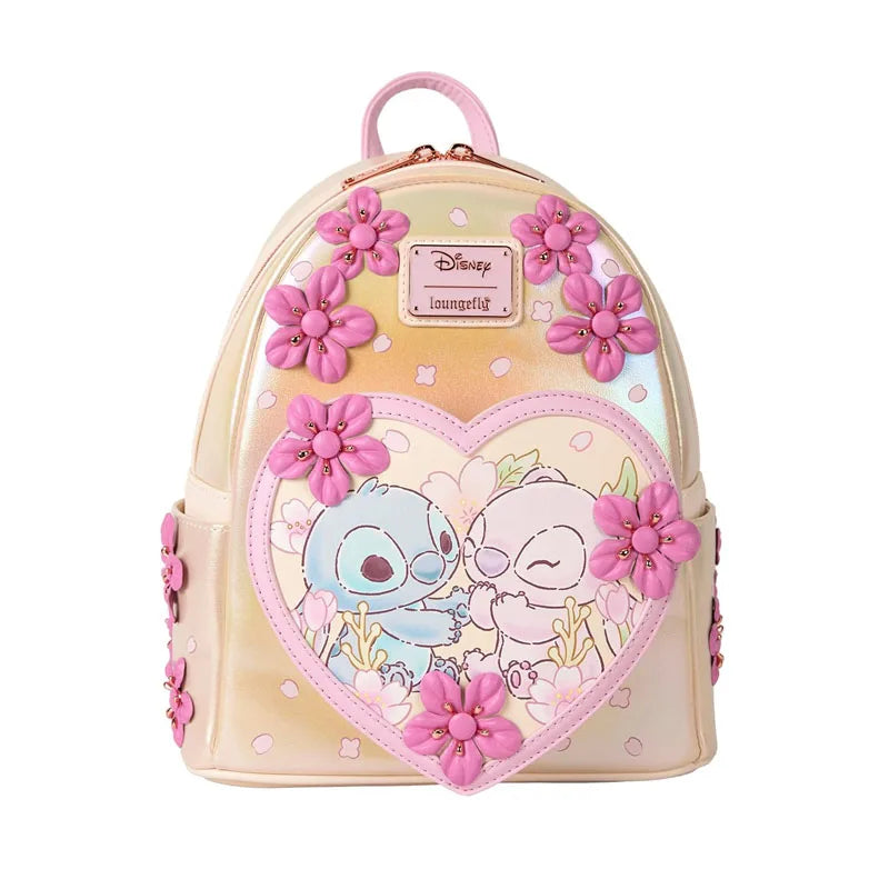 🎀 Sac à Dos Loungefly Disney Stitch Rose – Mini Backpack Kawaii Lilo & Stitch