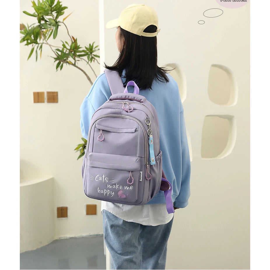 🎒Sac à Dos Fille Collège et Primaire – Cartable Scolaire Grande Capacité Rose | Bella™