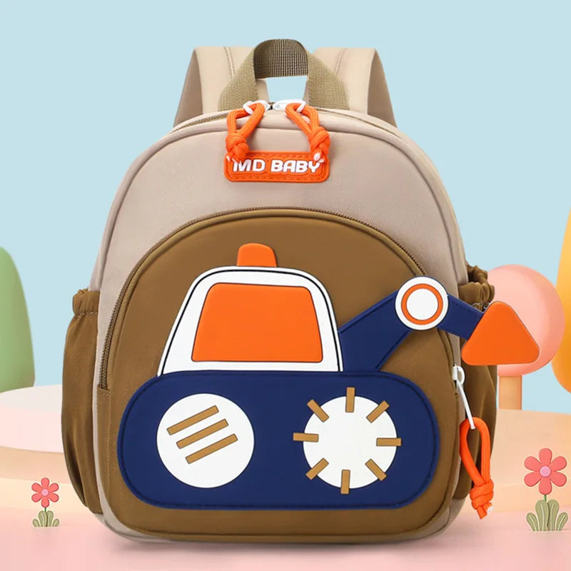 🚧 Sac à Dos Maternelle Camion de Chantier – Petit Sac Enfant 3 à 6 Ans