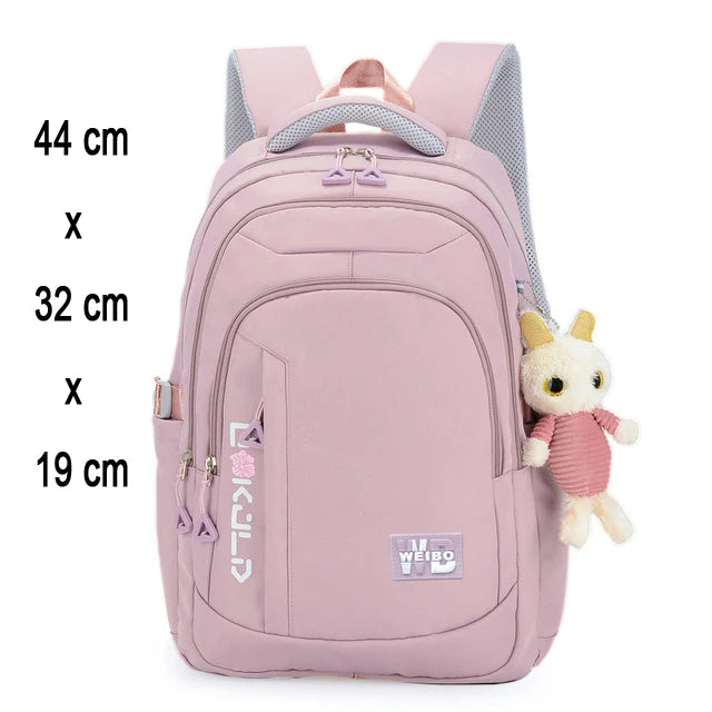 🎒Sac à Dos Fille Collège et Primaire – Cartable Scolaire Grande Capacité Rose | Bella™
