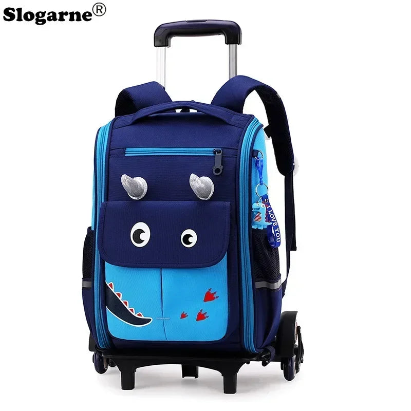 Cartable Trolley Garçon – Sac Scolaire à Roulettes Résistant, Confortable et Stylé pour École Primaire