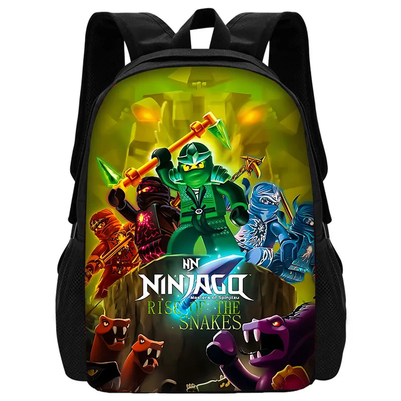 🎒 Sac à Dos Ninjago Enfant – Cartable Scolaire Seul ou Set avec Trousse et Sac Repas
