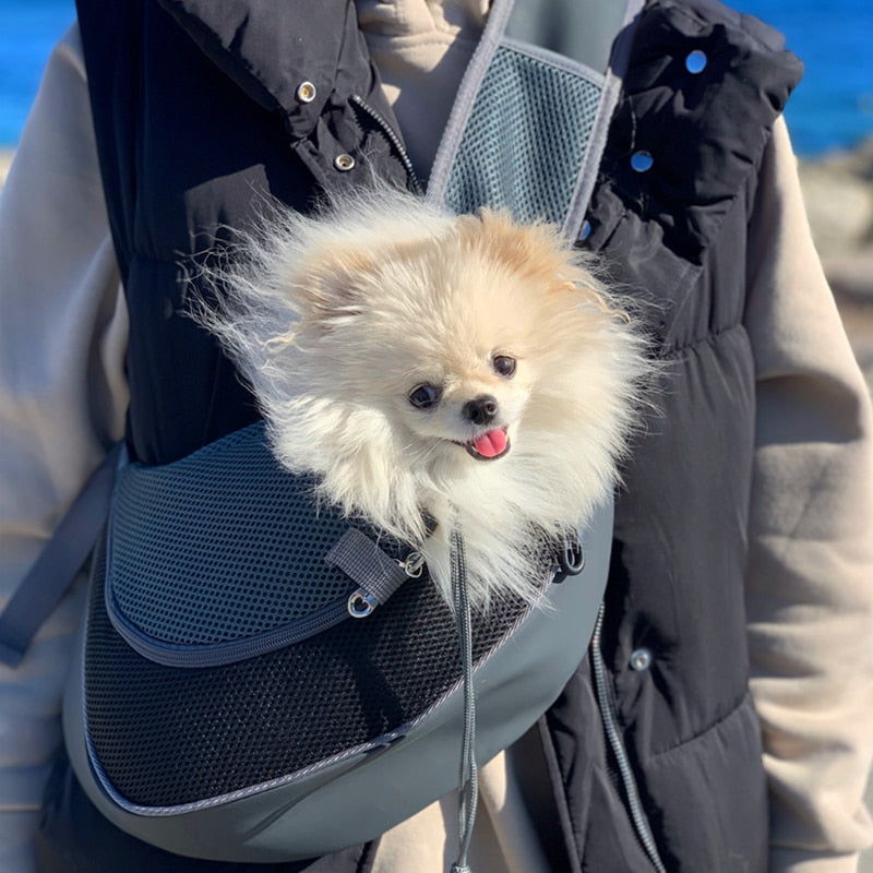 Sac bandoulière de transport pour chien
