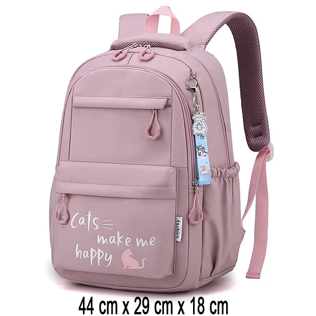 🎒Sac à Dos Fille Collège et Primaire – Cartable Scolaire Grande Capacité Rose | Bella™