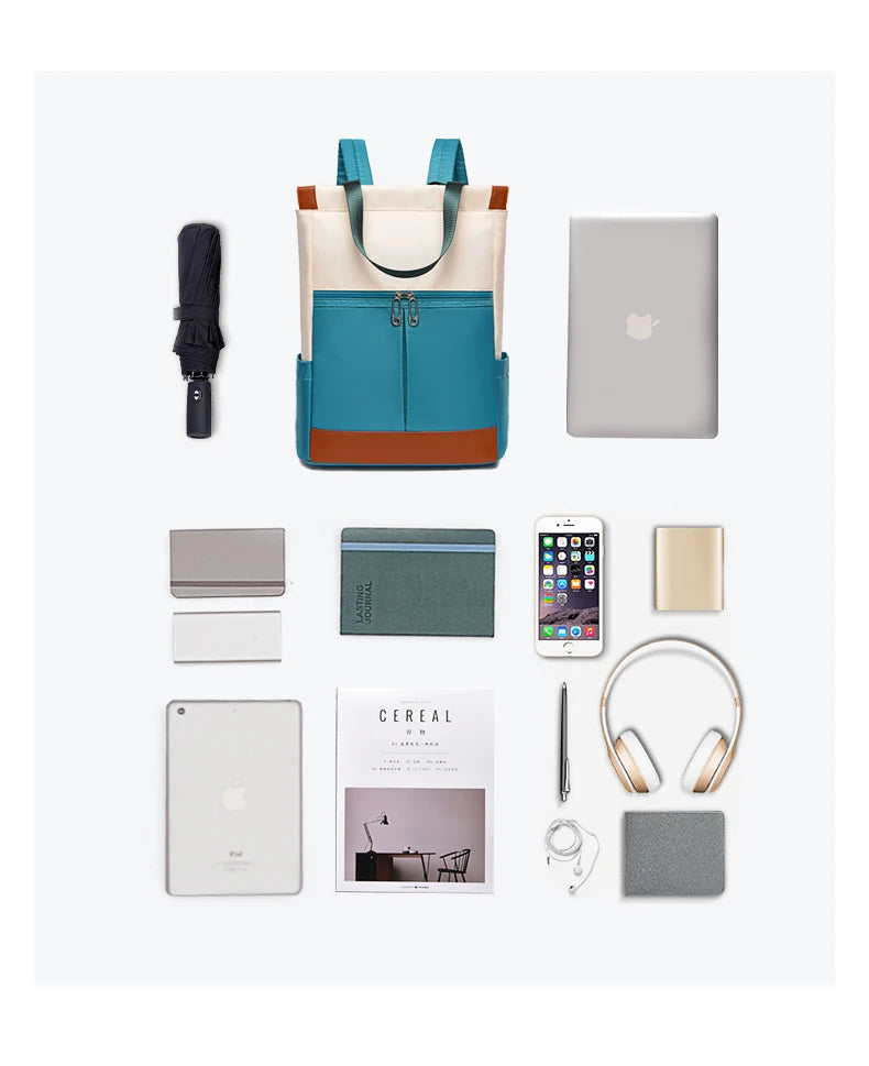 Oxford Élégance™ – Grand Sac à Dos Femme Imperméable 30L | Sac Scolaire Tendance, Voyage & Ordinateur