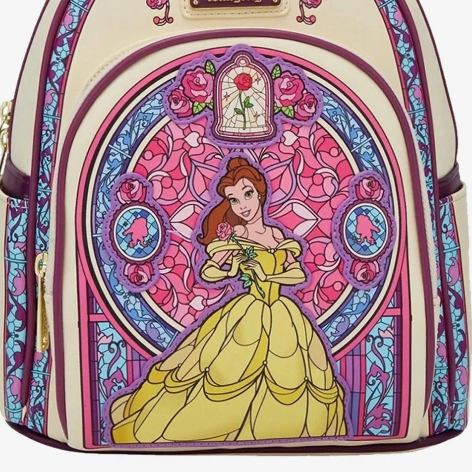  Sac à Dos Loungefly Disney Belle – La Belle et la Bête Édition Vitrail