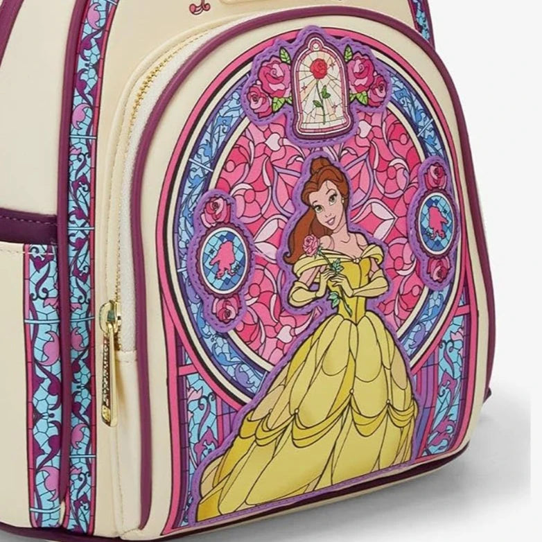  Sac à Dos Loungefly Disney Belle – La Belle et la Bête Édition Vitrail