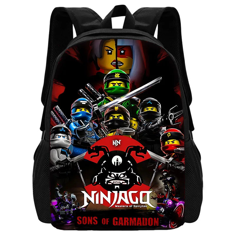 🎒 Sac à Dos Ninjago Enfant – Cartable Scolaire Seul ou Set avec Trousse et Sac Repas