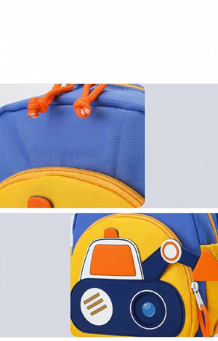 🚧 Sac à Dos Maternelle Camion de Chantier – Petit Sac Enfant 3 à 6 Ans