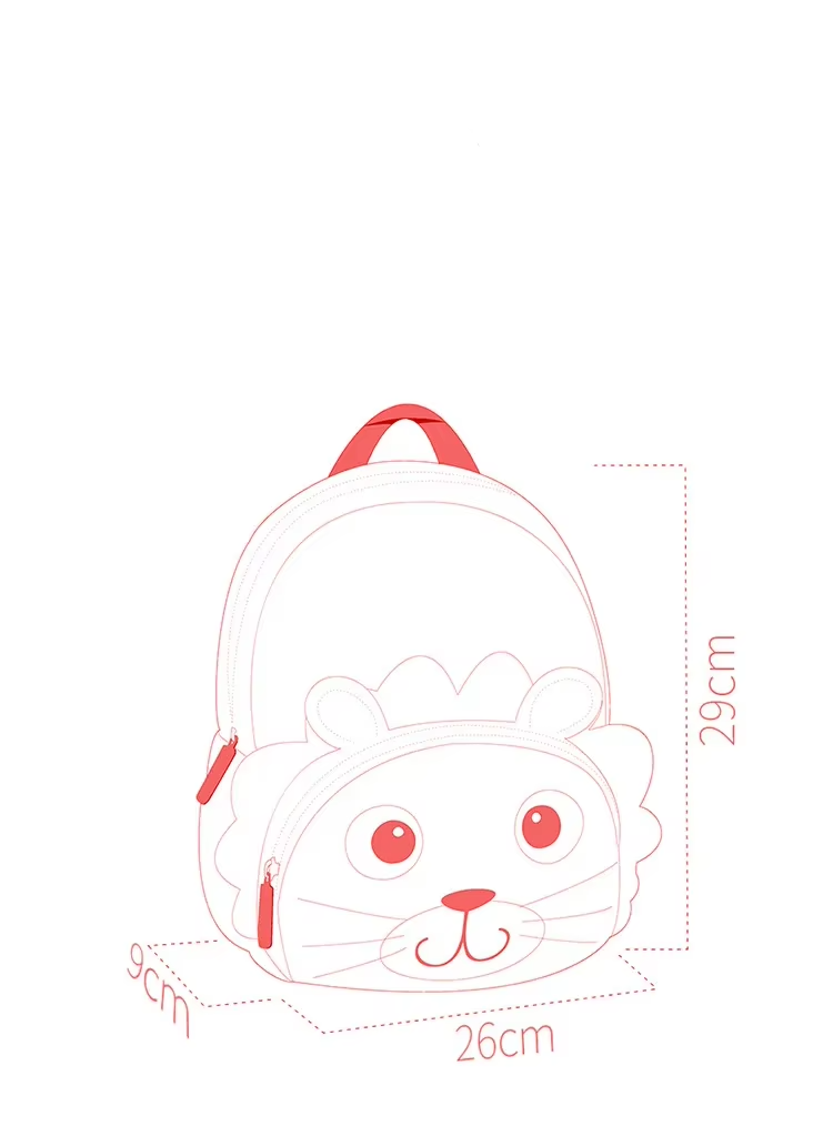 Sac à dos Maternelle Animaux Rayé – Fun, Confort et Praticité pour les Premières Aventures Scolaires