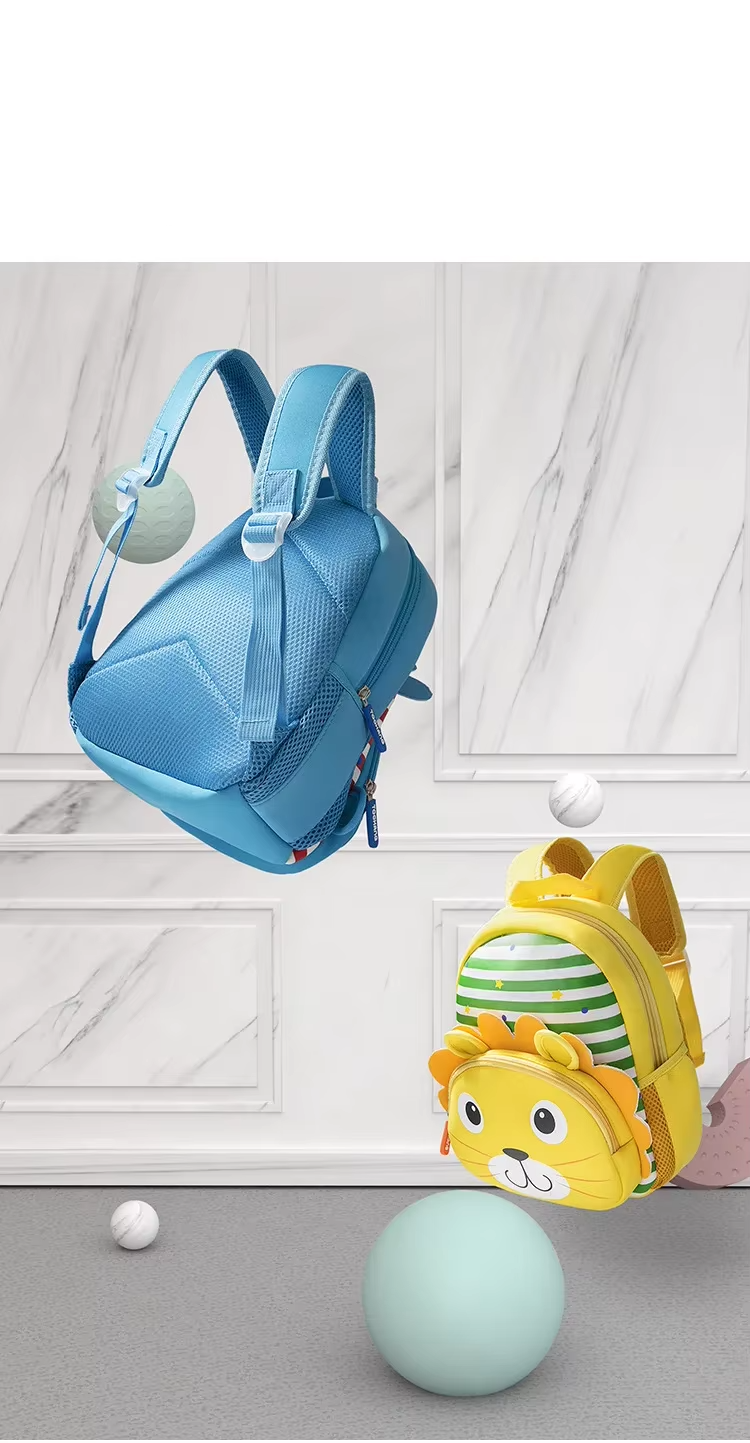 Sac à dos Maternelle Animaux Rayé – Fun, Confort et Praticité pour les Premières Aventures Scolaires