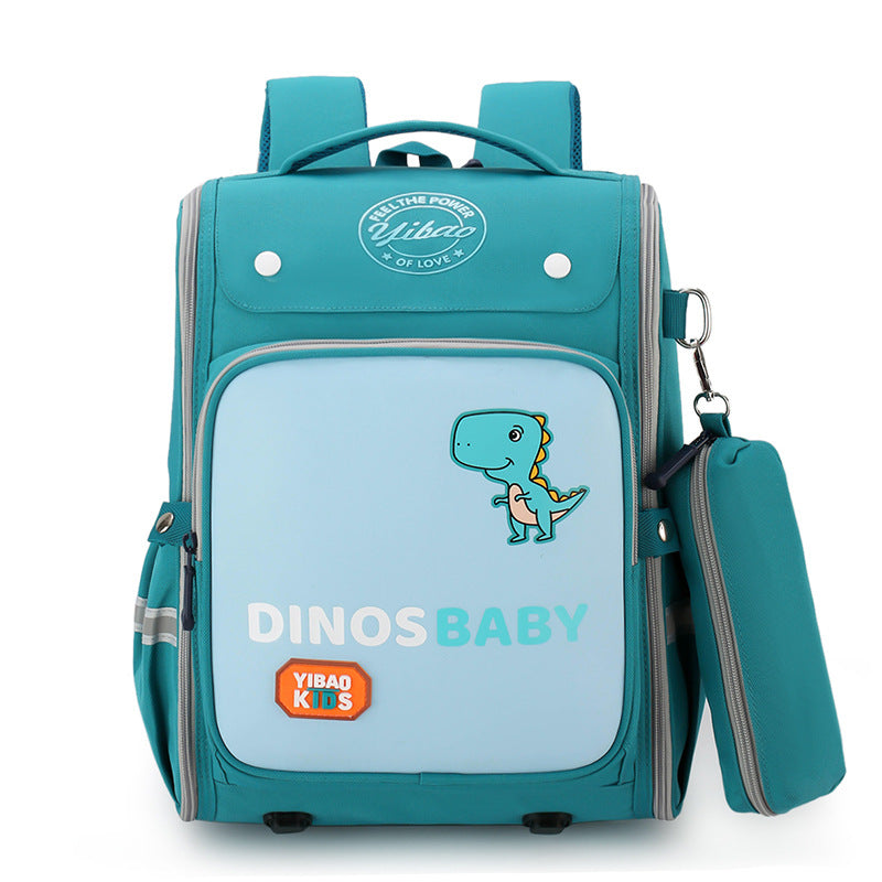 Cartable CP dinosaure et éléphant dessin animé avec trousse