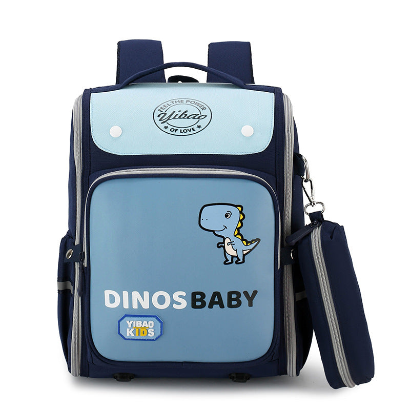 Cartable CP dinosaure et éléphant dessin animé avec trousse