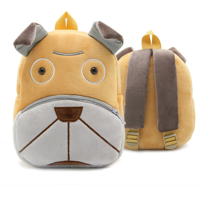 Cartable maternelle animaux en peluche