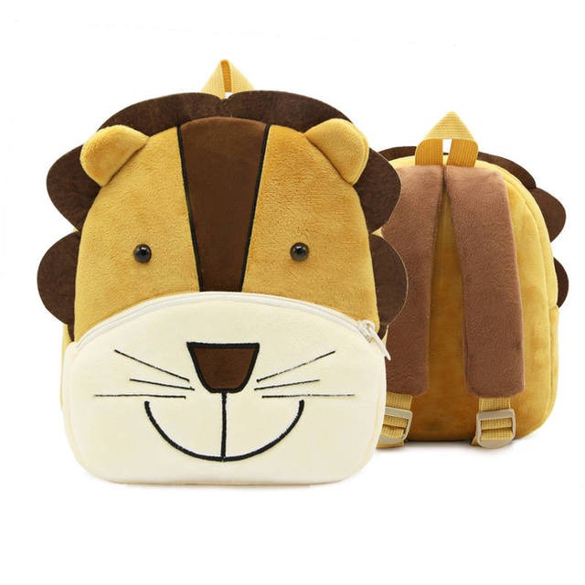 Cartable maternelle animaux en peluche