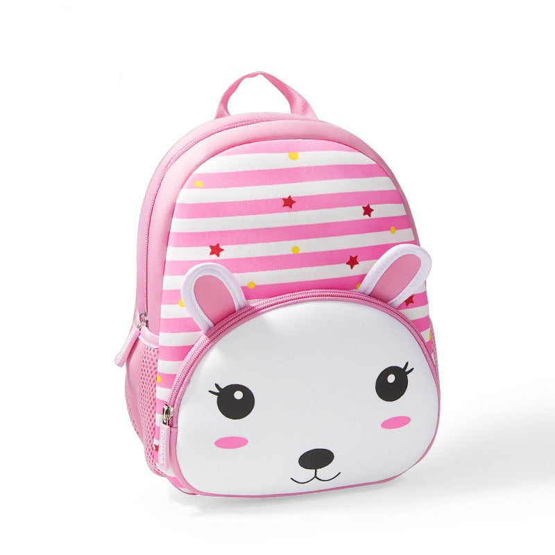 Cartable maternelle animaux rayé