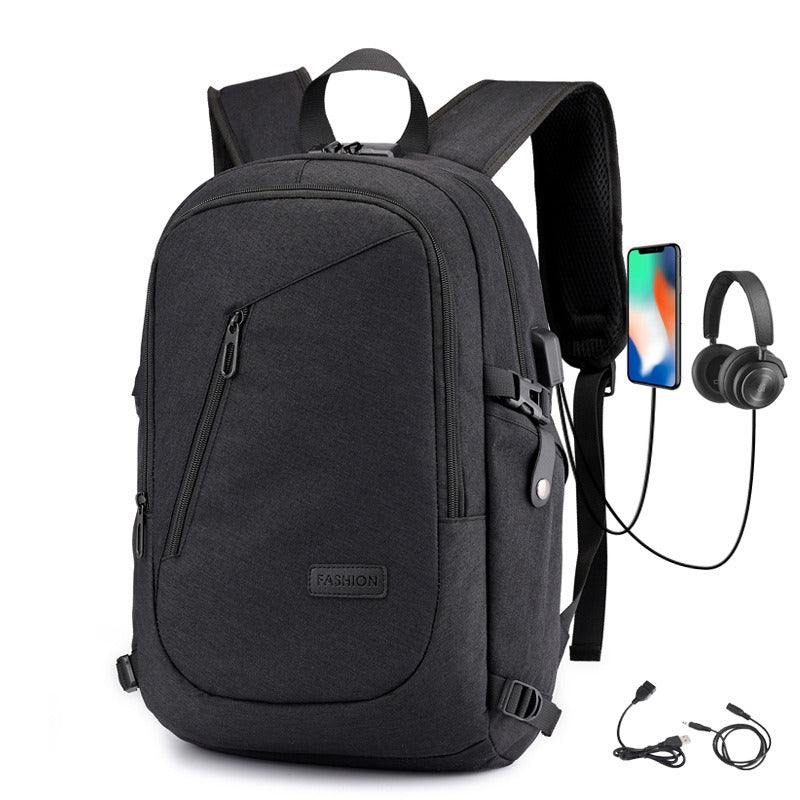 Sac à dos anti-vol décontracté avec chargeur USB