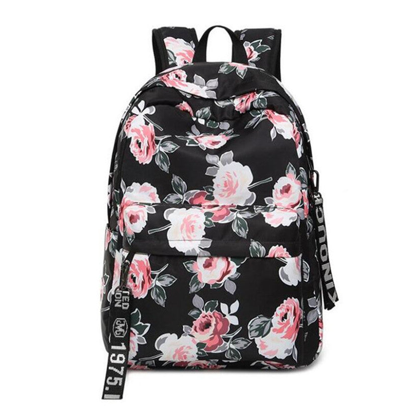 Sac à dos collégien avec imprimé coloré