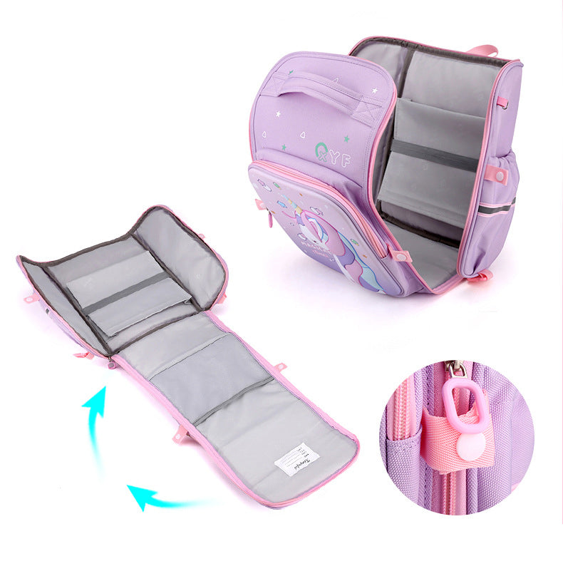 Cartable licorne avec ouverture complète