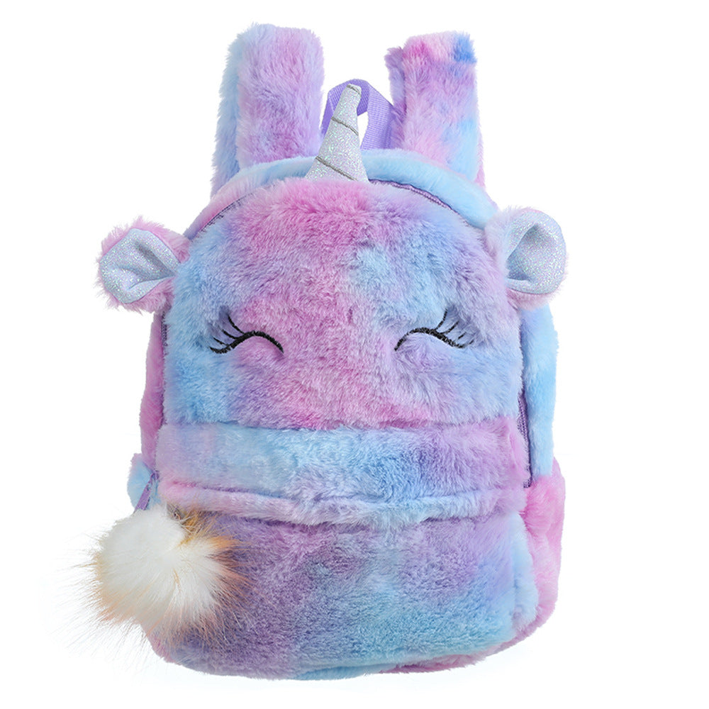 Cartable licorne en peluche