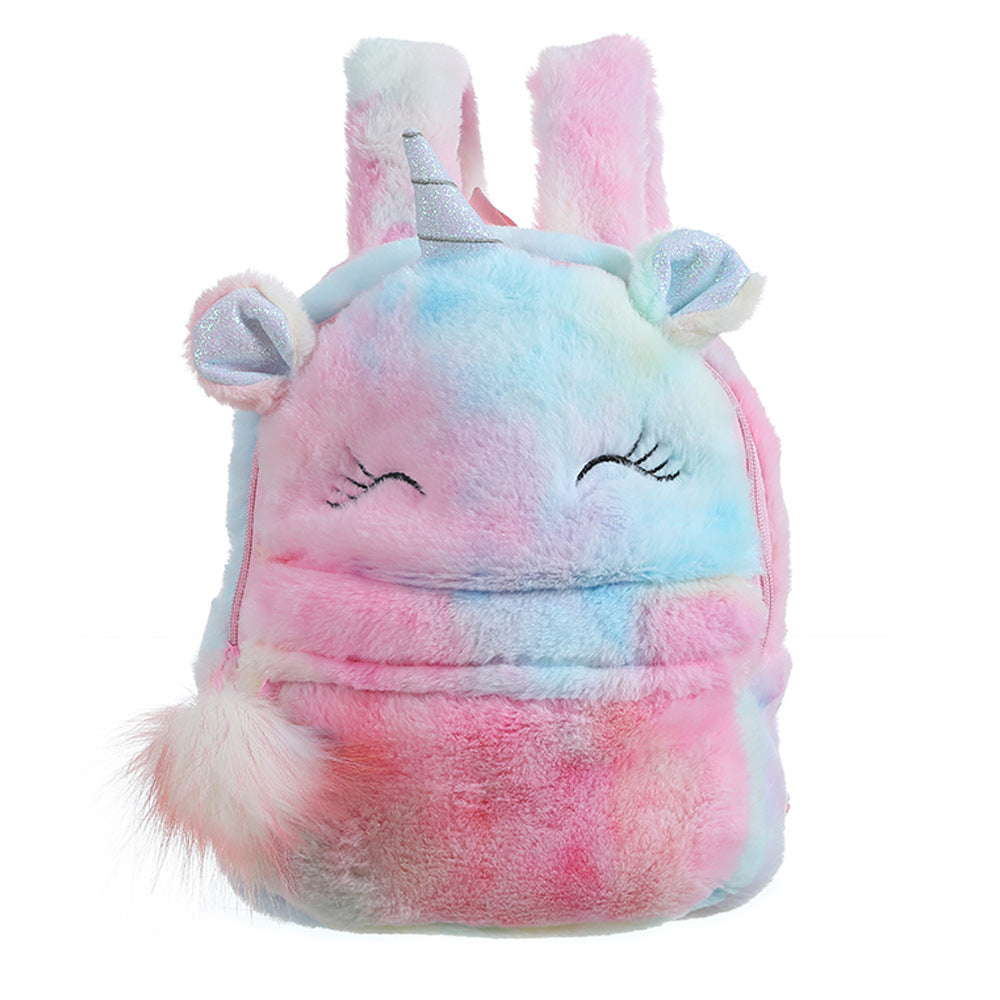 Cartable licorne en peluche
