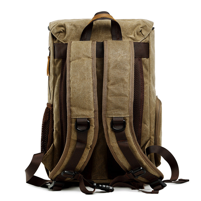 Sac à dos photo grande capacité en toile imperméable