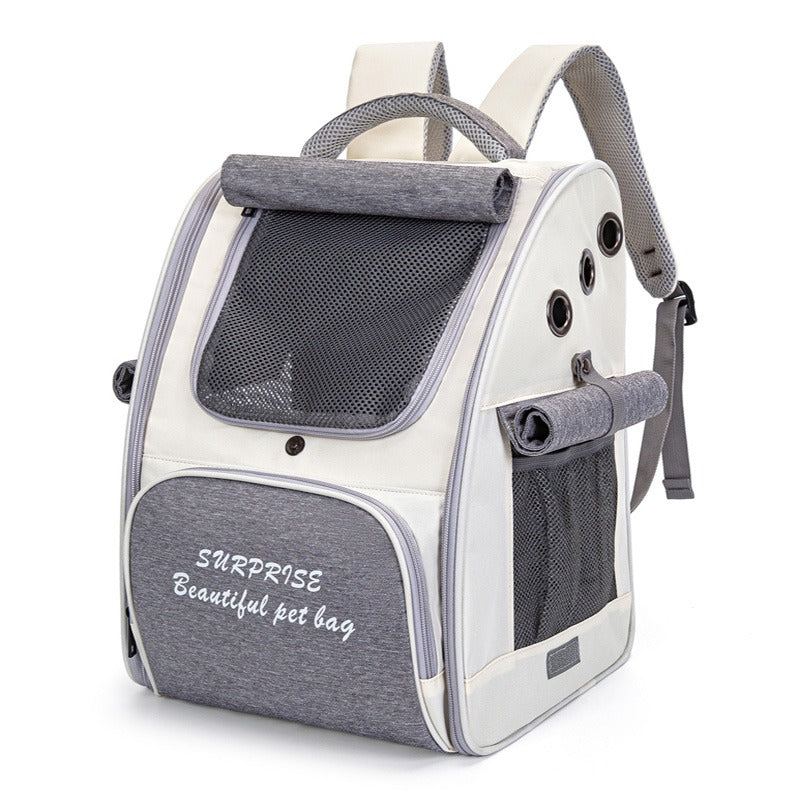 Sac à dos pour chat et chien avec coussin