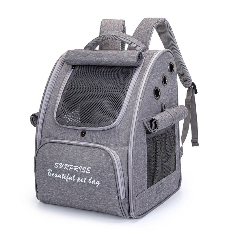 Sac à dos pour chat et chien avec coussin