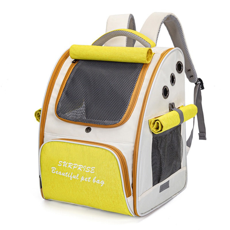 Sac à dos pour chat et chien avec coussin