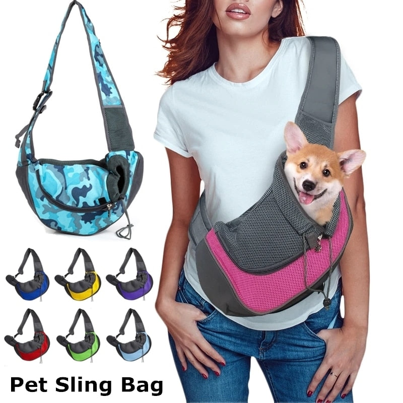 Sac bandoulière de transport pour chien